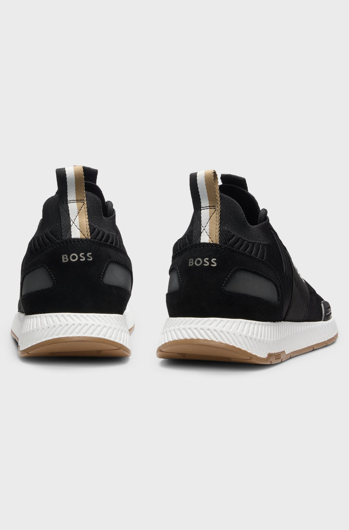 BOSS Sneakers  in Polyester Mix - TITANIUM_RUNN_KNST_N 10232616 01-50498245- Concorde Fashion#color_charcoal-014