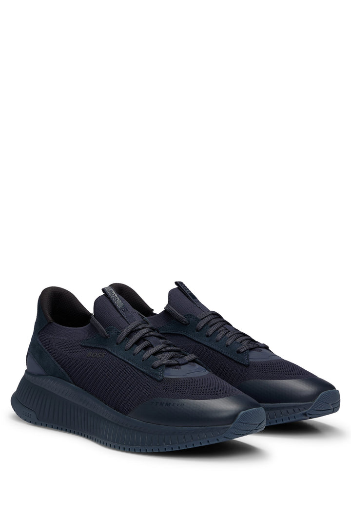 BOSS Standard Sole Sneakers in Polyester Mix - TTNM EVO_SLON_KNSD 10232616 01-50498904- Concorde Fashion#color_navy-405