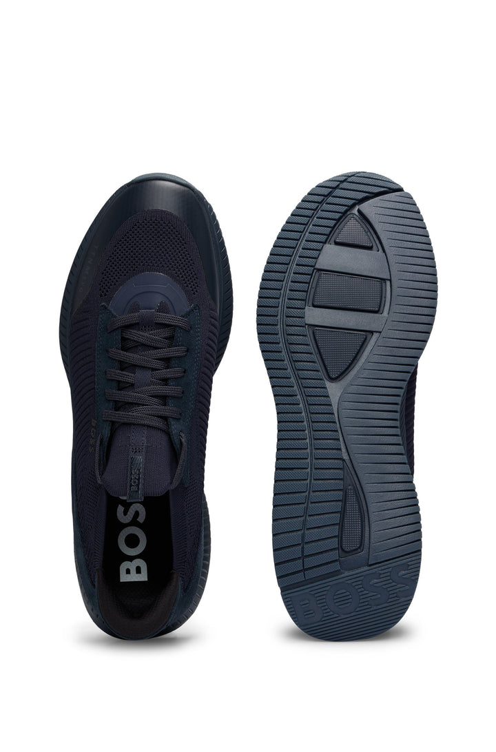 BOSS Standard Sole Sneakers in Polyester Mix - TTNM EVO_SLON_KNSD 10232616 01-50498904- Concorde Fashion#color_navy-405