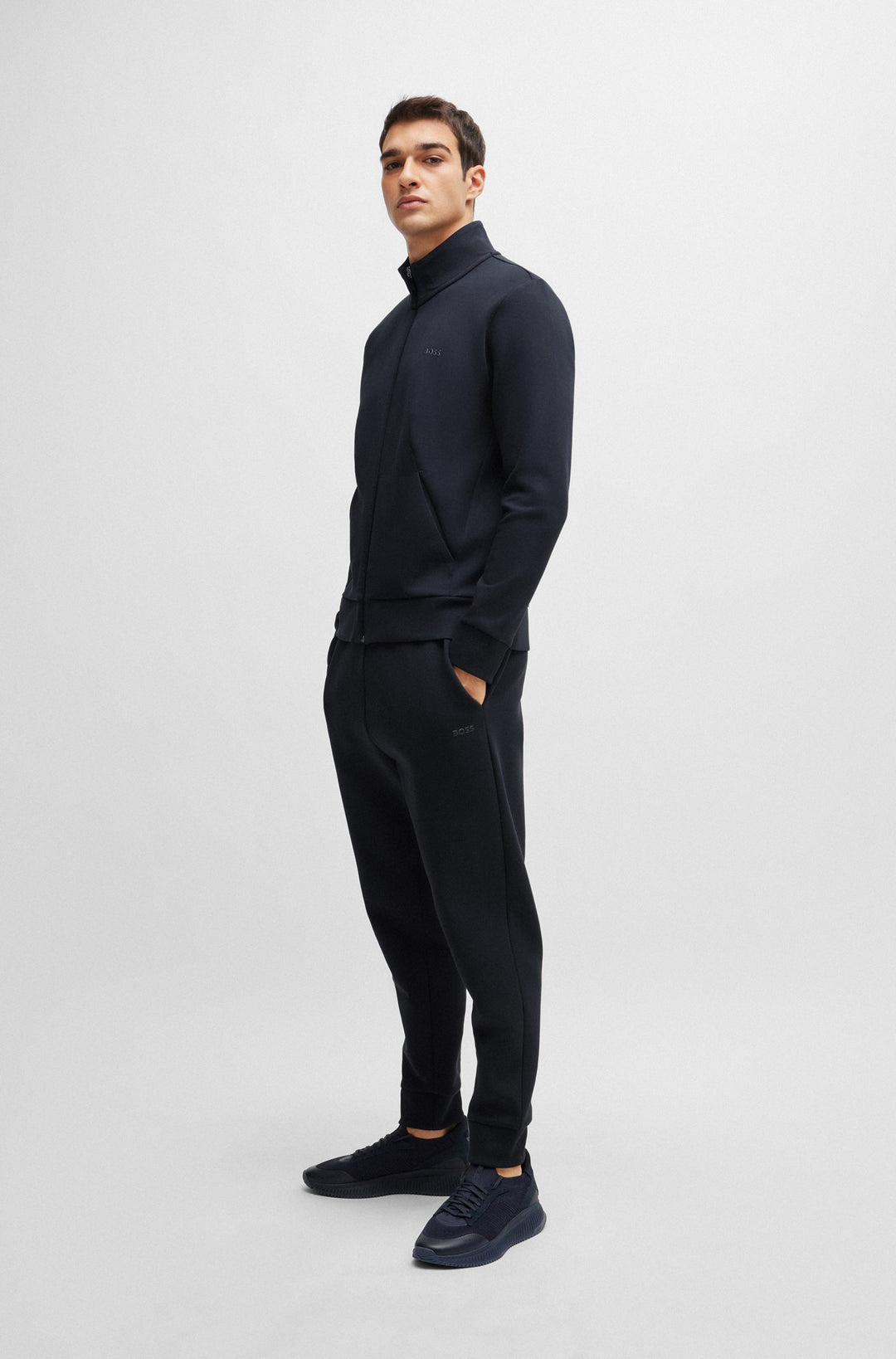 BOSS Standard Sole Sneakers in Polyester Mix - TTNM EVO_SLON_KNSD 10232616 01-50498904- Concorde Fashion#color_navy-405