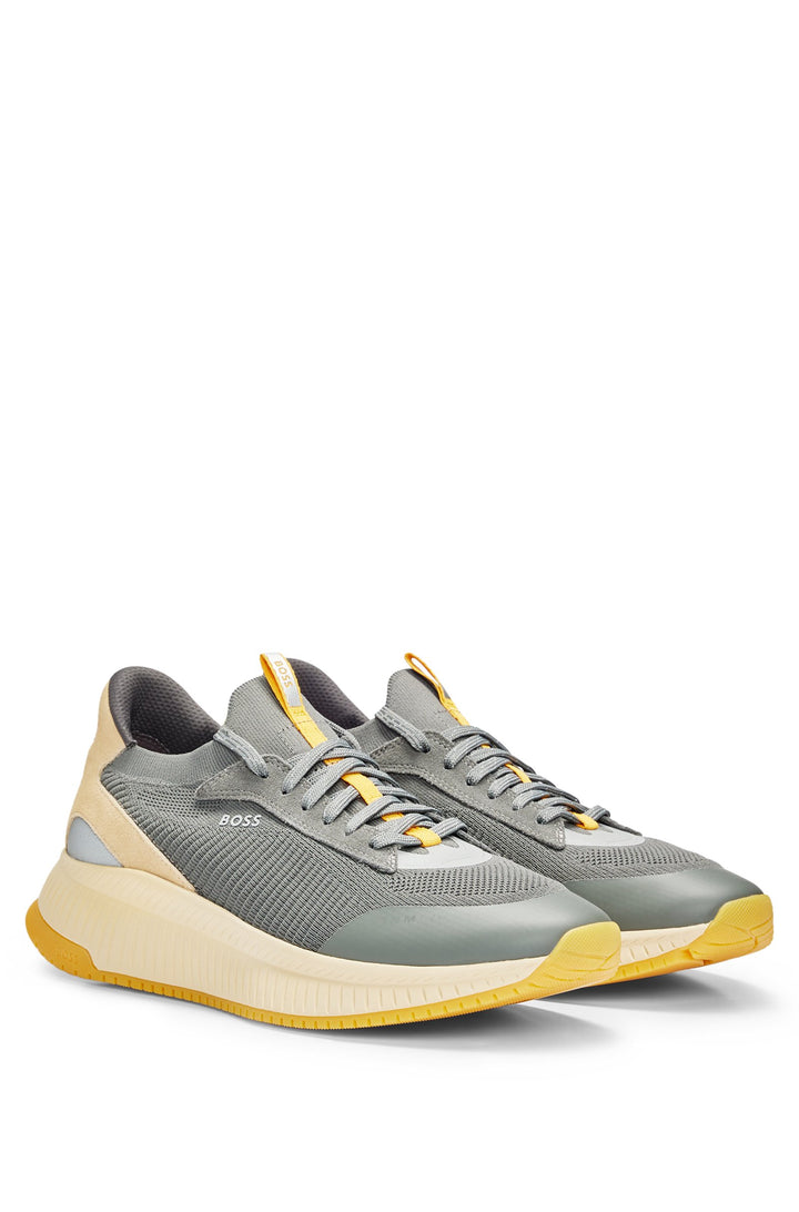 BOSS Standard Sole Sneakers in Polyester Mix - TTNM EVO_SLON_KNSD 10232616 01-50498904- Concorde Fashion#color_grey-072