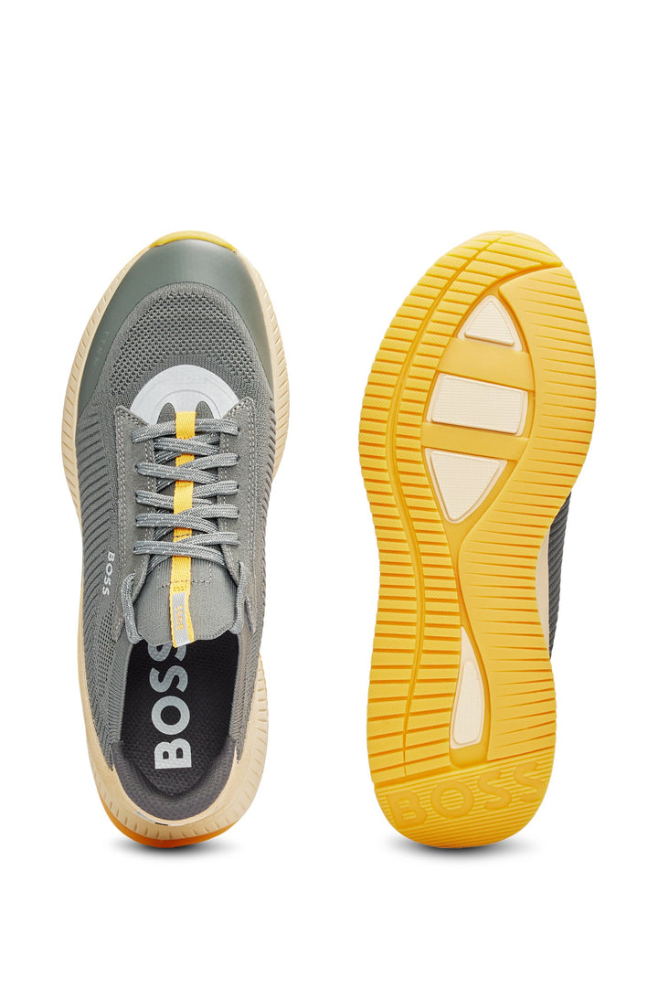 BOSS Standard Sole Sneakers in Polyester Mix - TTNM EVO_SLON_KNSD 10232616 01-50498904- Concorde Fashion#color_grey-072