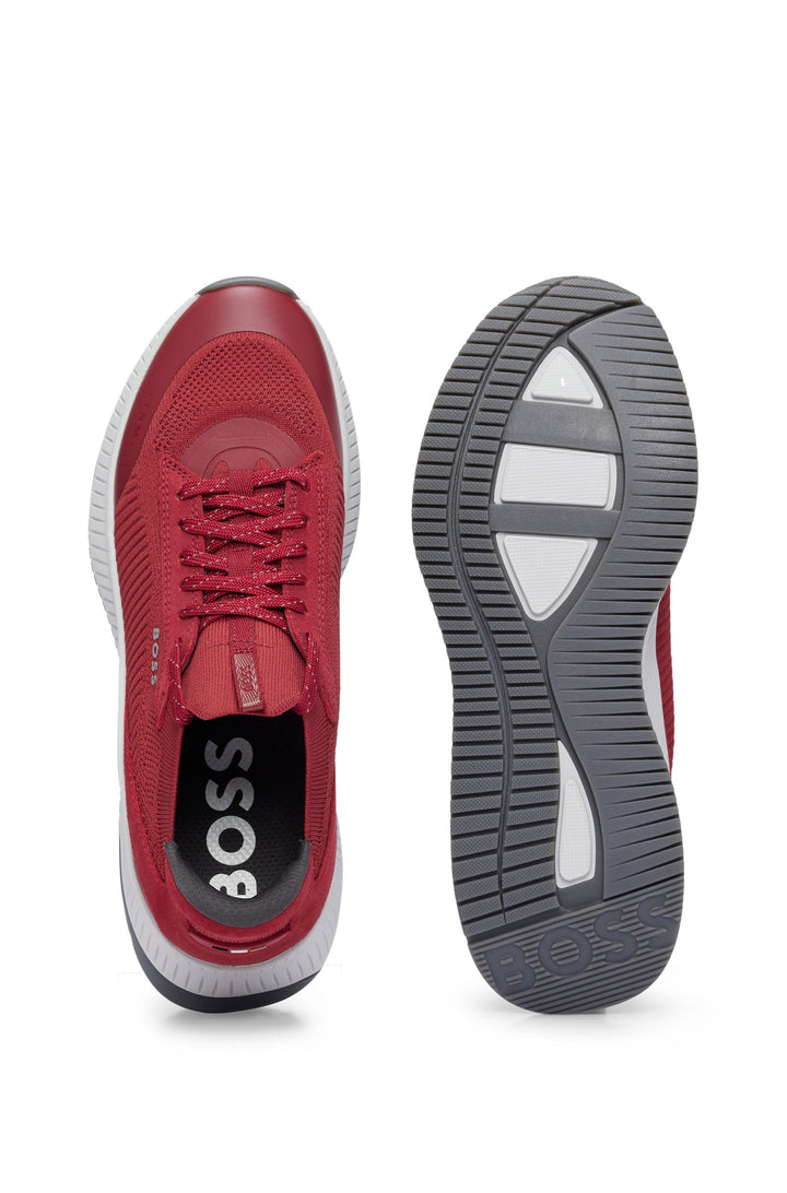 BOSS Standard Sole Sneakers in Polyester Mix - TTNM EVO_SLON_KNSD 10232616 01-50498904- Concorde Fashion#color_red-647