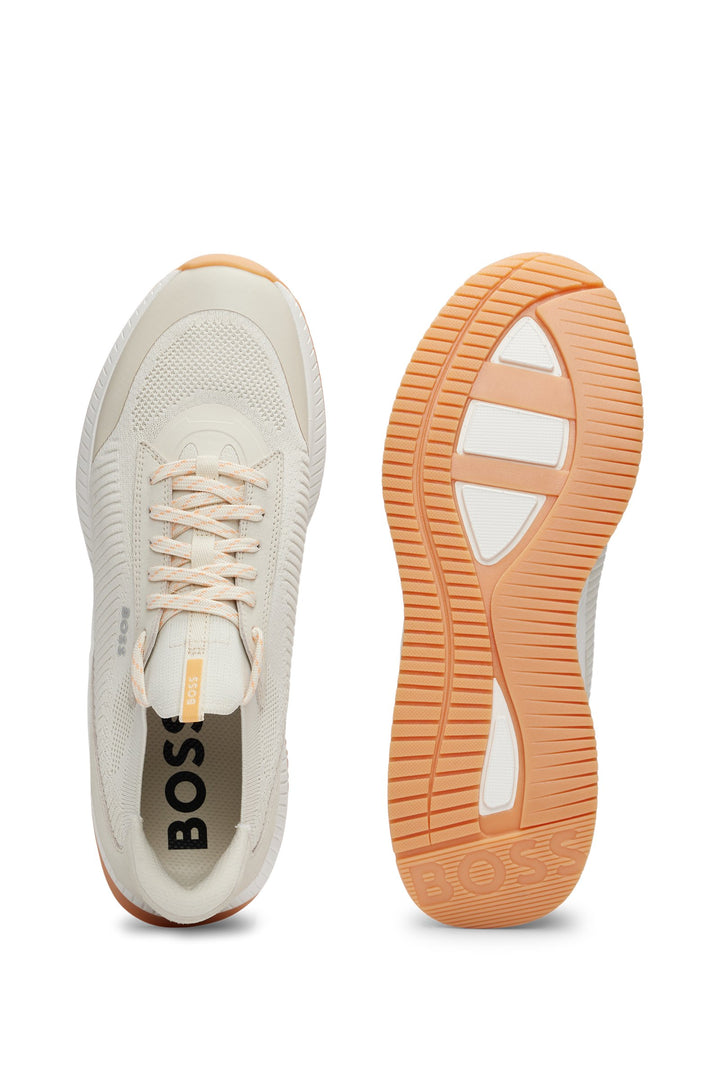 BOSS Standard Sole Sneakers in Polyester Mix - TTNM EVO_SLON_KNSD 10232616 01-50498904- Concorde Fashion#color_white-128