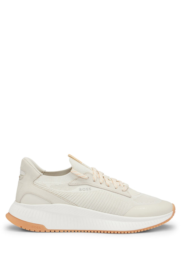 BOSS Standard Sole Sneakers in Polyester Mix - TTNM EVO_SLON_KNSD 10232616 01-50498904- Concorde Fashion#color_white-128