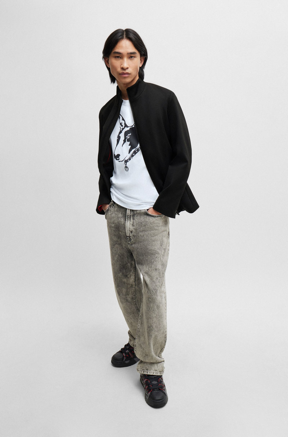 HUGO Regular Fit T-Shirts in Cotton - DAMMOCK 10233396 01-50504916- Concorde Fashion#color_white-100
