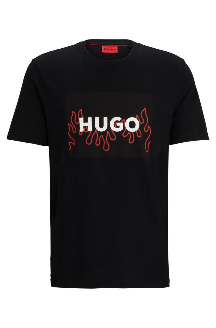 HUGO Regular Fit T-Shirts in Cotton - DULIVE_U241 10233396 01-50506989- Concorde Fashion#color_black-001