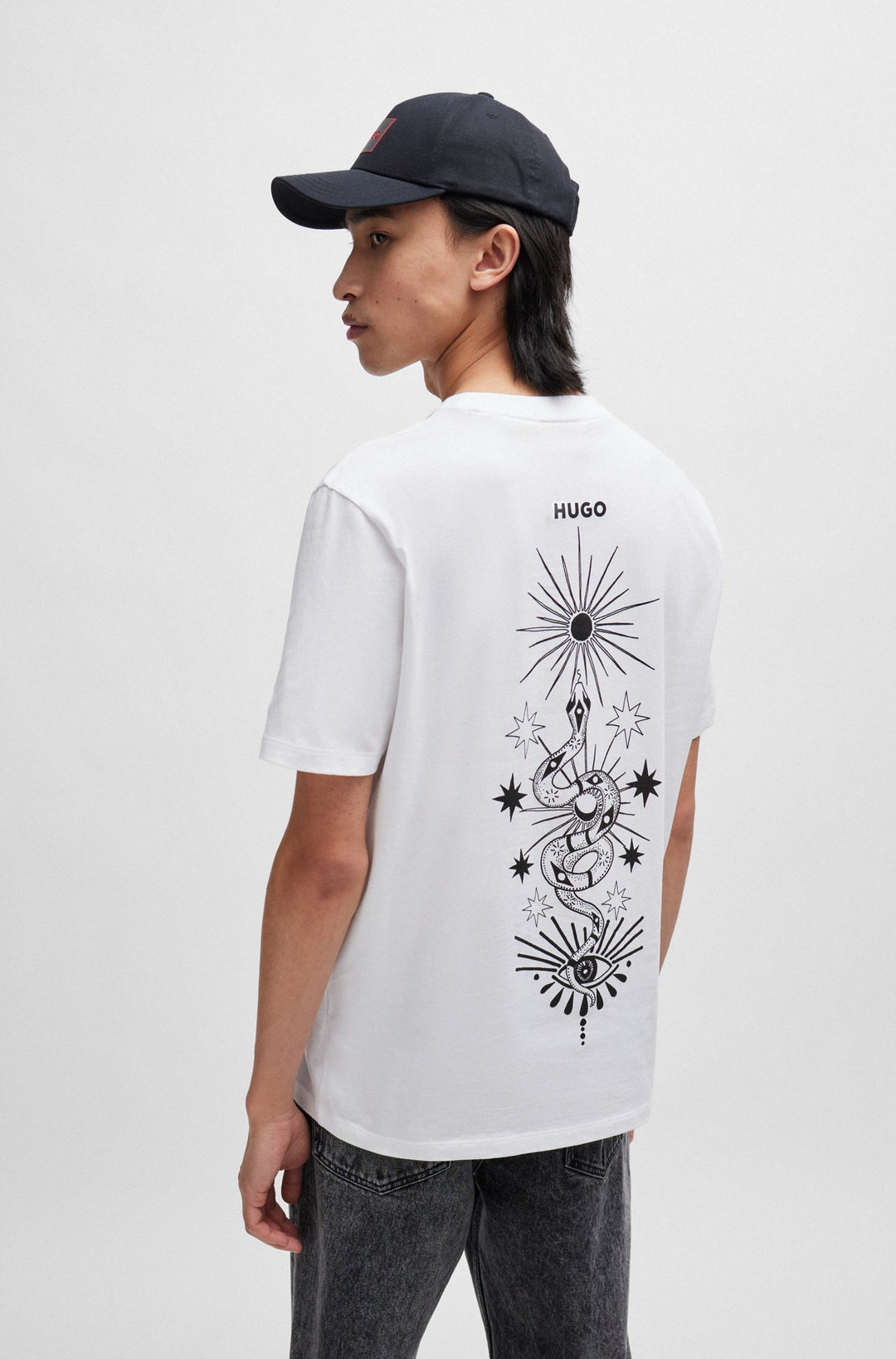 HUGO RED Regular Fit T-Shirts in Cotton - DEDICO 10233396 01-50513828- Concorde Fashion#color_white-100