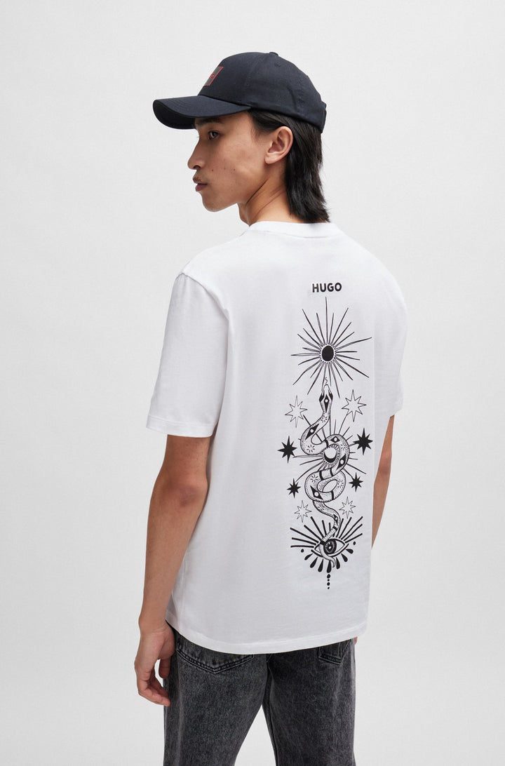 HUGO RED Regular Fit T-Shirts in Cotton - DEDICO 10233396 01-50513828- Concorde Fashion#color_white-100