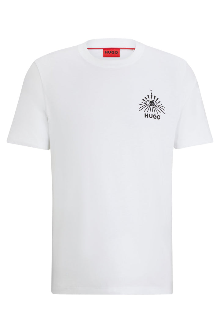 HUGO RED Regular Fit T-Shirts in Cotton - DEDICO 10233396 01-50513828- Concorde Fashion#color_white-100