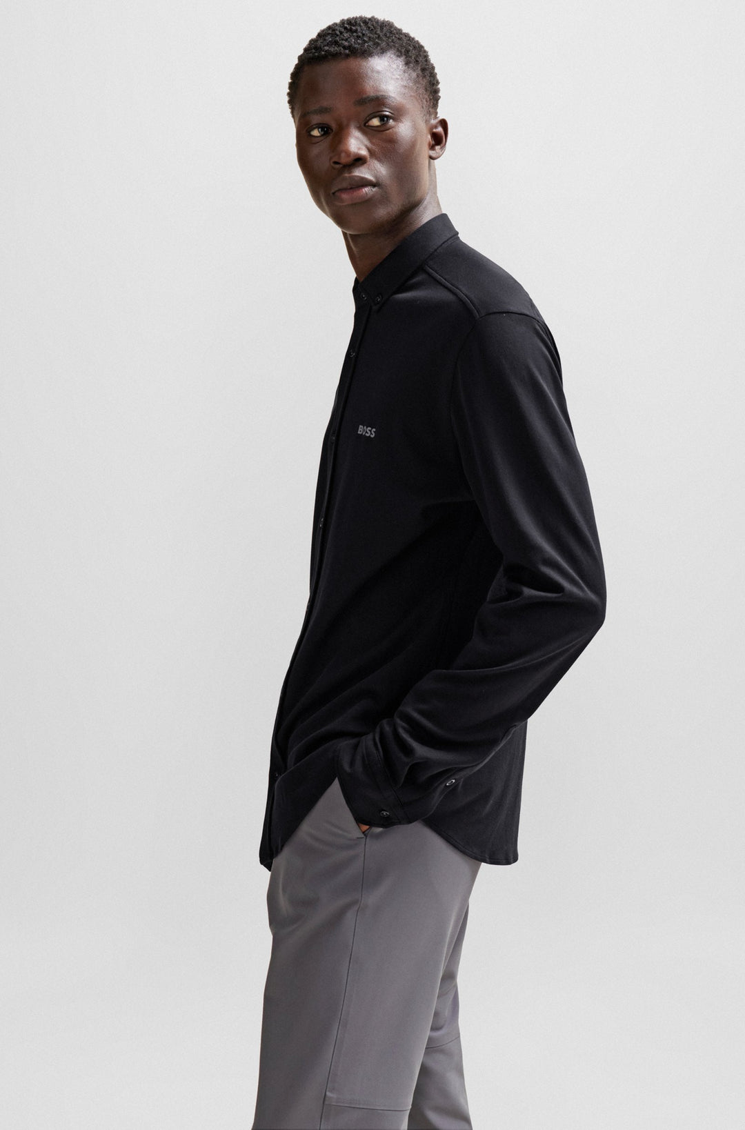 BOSS Regular Fit Casual Shirts in Cotton - B_MOTION_L 10233753 01-50509742- Concorde Fashion#color_black-002