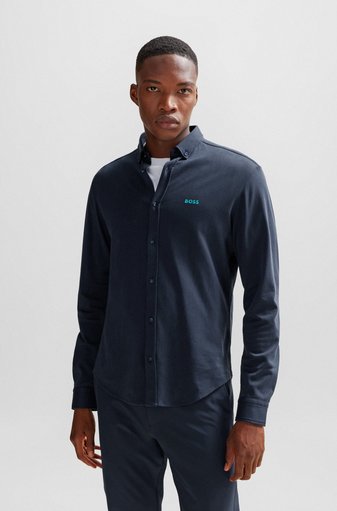 BOSS Regular Fit Casual Shirts in Cotton - B_MOTION_L 10233753 01-50509742- Concorde Fashion#color_navy-402