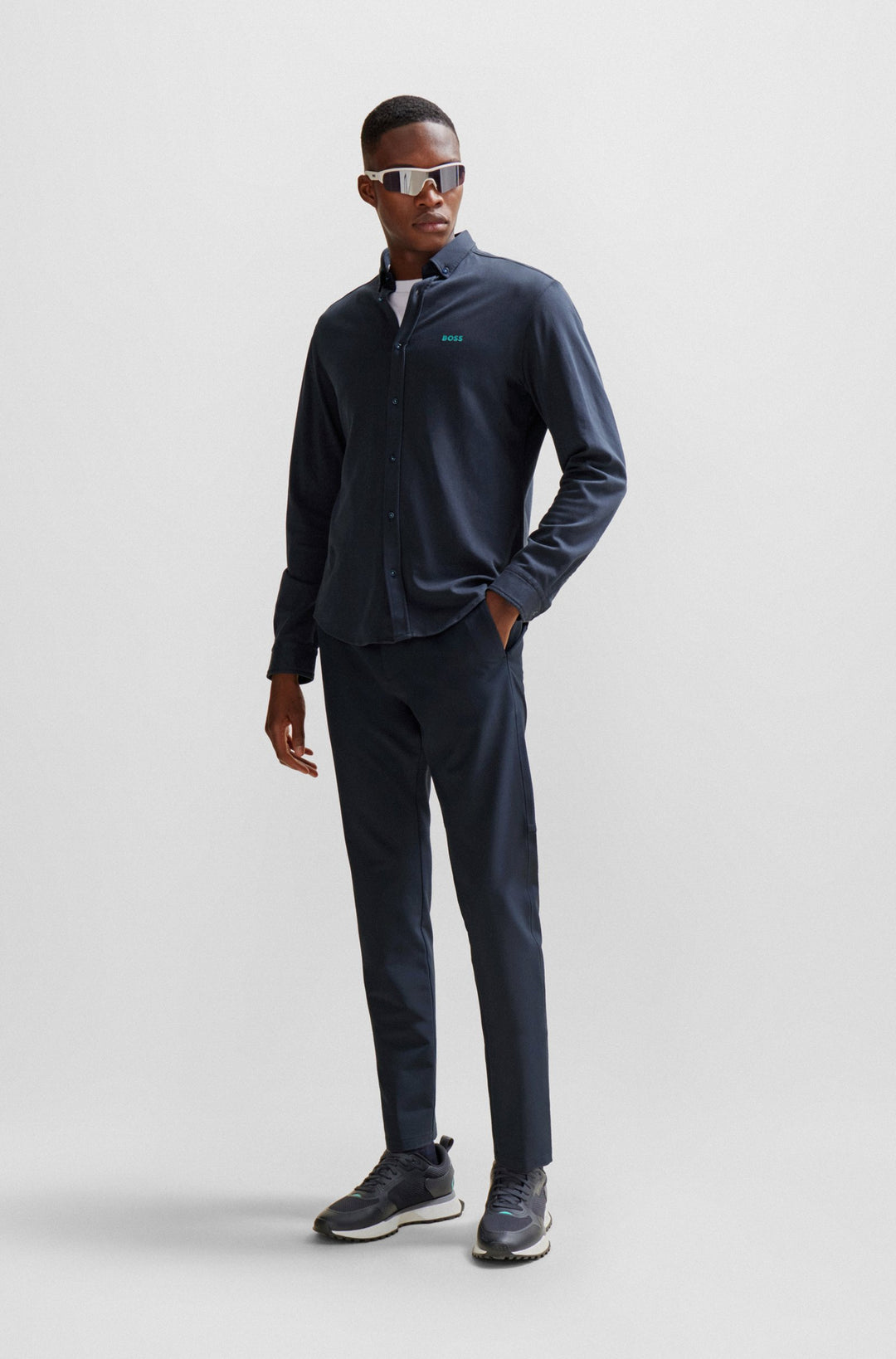 BOSS Regular Fit Casual Shirts in Cotton - B_MOTION_L 10233753 01-50509742- Concorde Fashion#color_navy-402