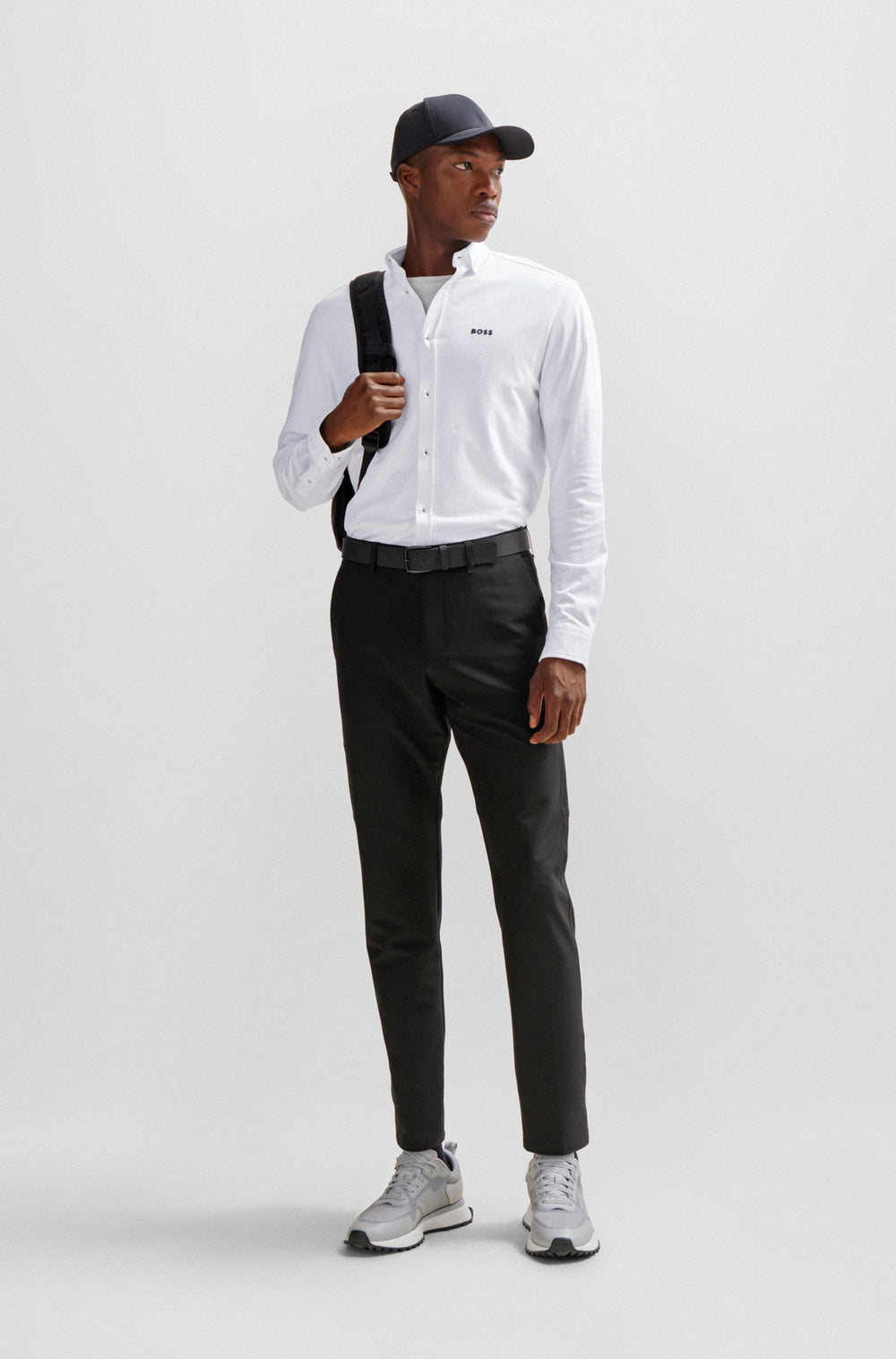BOSS Regular Fit Casual Shirts in Cotton - B_MOTION_L 10233753 01-50509742- Concorde Fashion#color_white-100