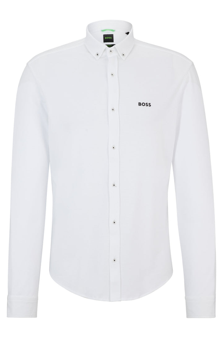BOSS Regular Fit Casual Shirts in Cotton - B_MOTION_L 10233753 01-50509742- Concorde Fashion#color_white-100