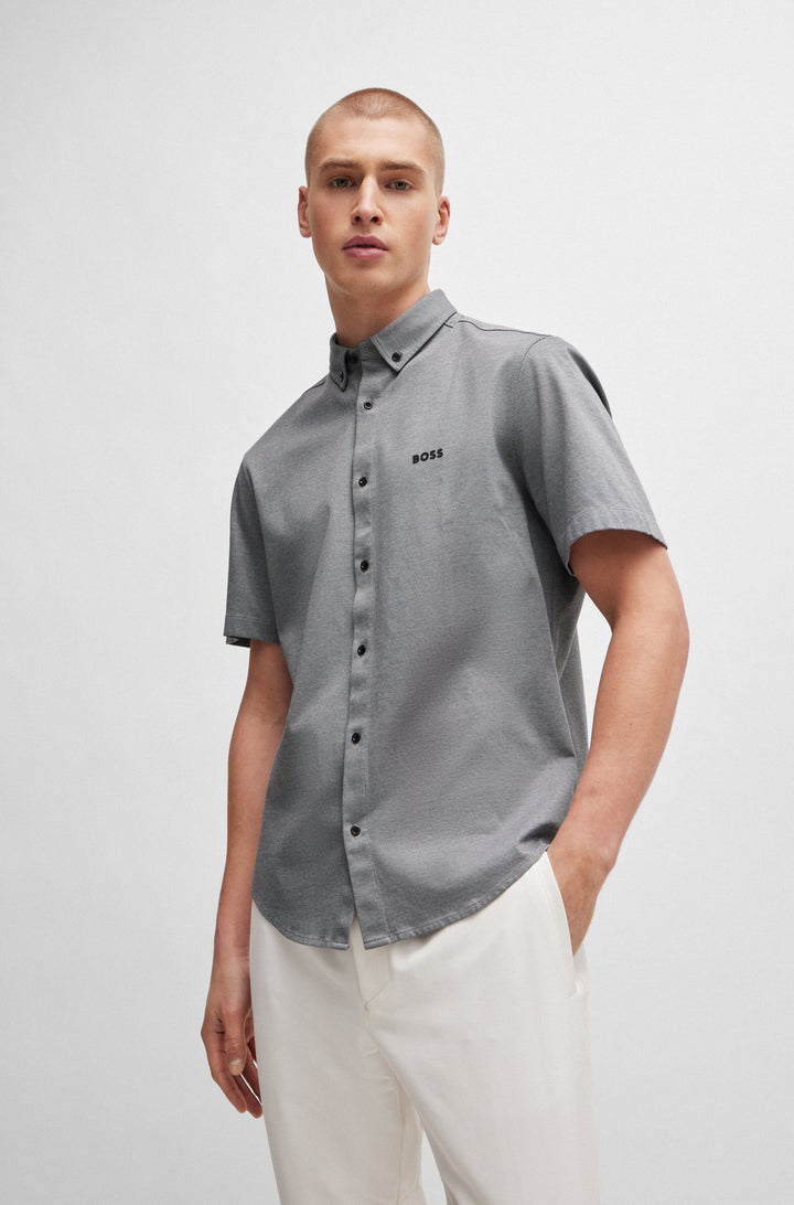 BOSS Regular Fit Casual Shirts in Cotton - B_MOTION_S 10233753 02-50512005- Concorde Fashion#color_grey-052