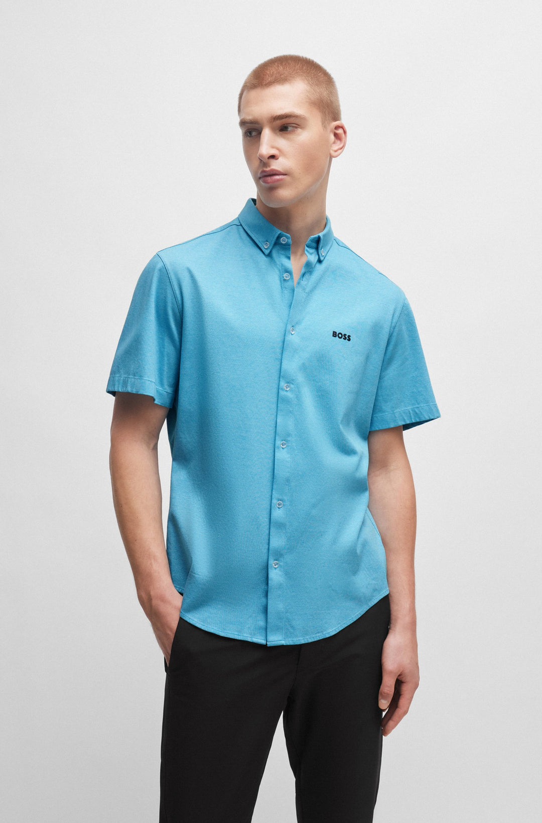 BOSS Regular Fit Casual Shirts in Cotton - B_MOTION_S 10233753 02-50512005- Concorde Fashion#color_blue-442