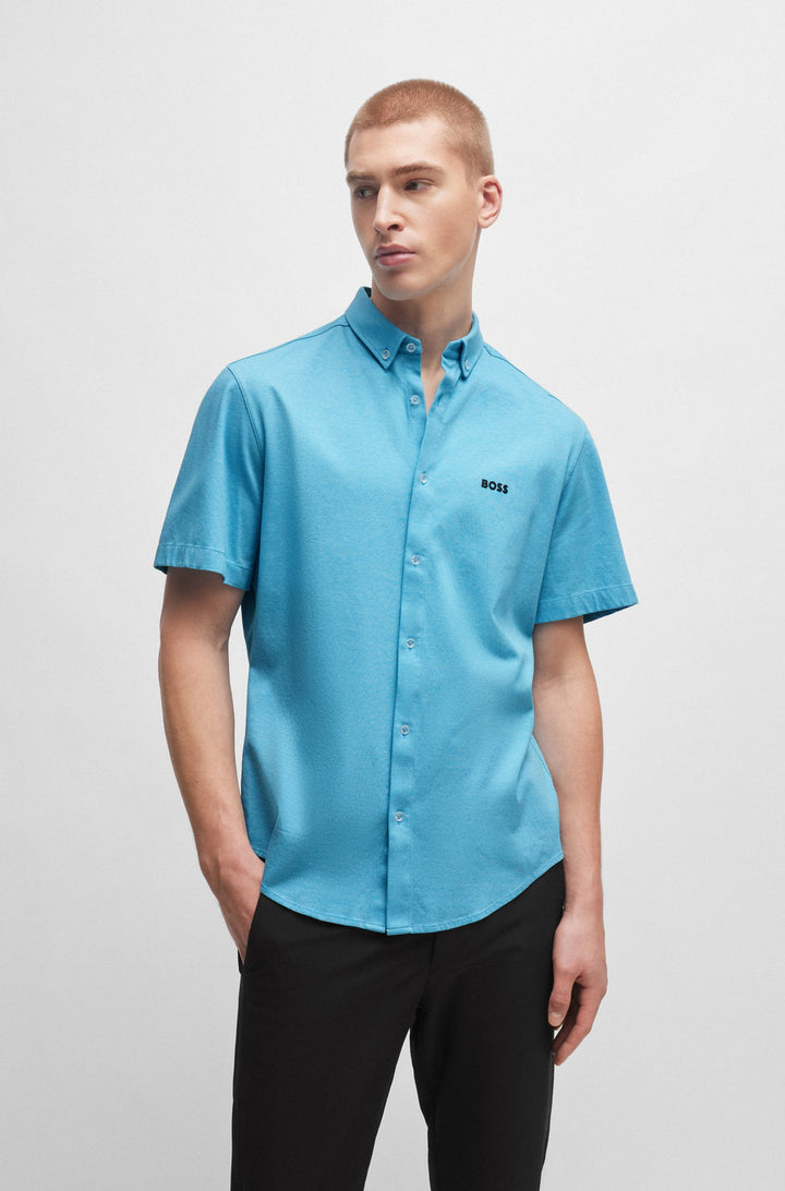 BOSS Regular Fit Casual Shirts in Cotton - B_MOTION_S 10233753 02-50512005- Concorde Fashion#color_blue-442