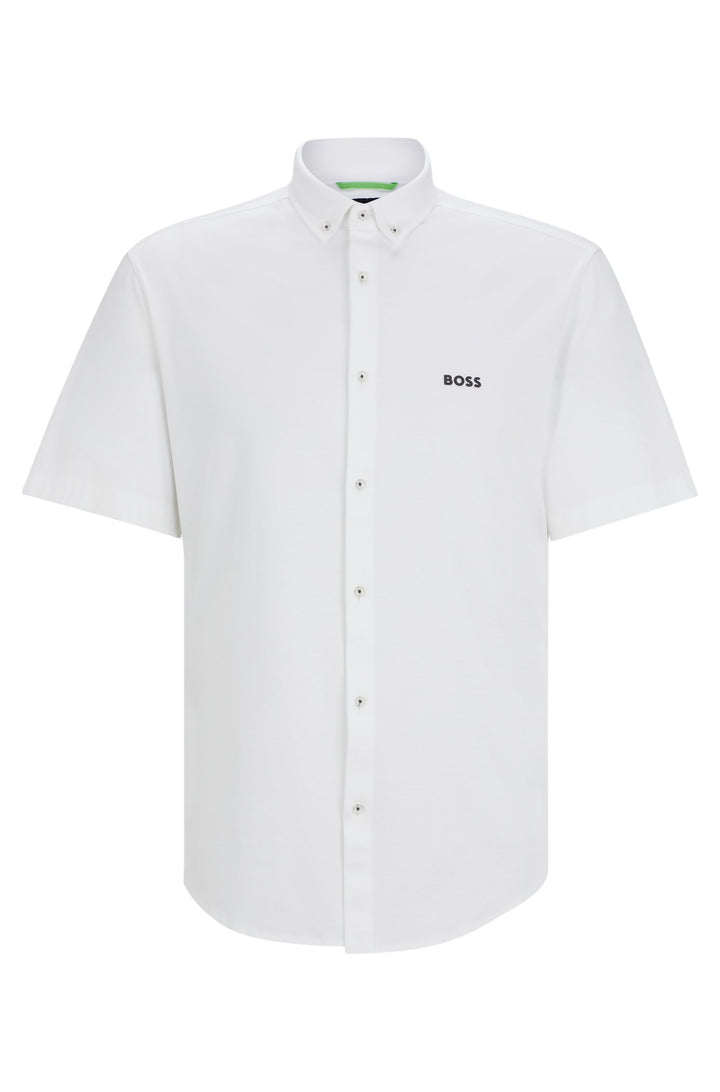 BOSS Regular Fit Casual Shirts in Cotton - B_MOTION_S 10233753 02-50512005- Concorde Fashion#color_white-100