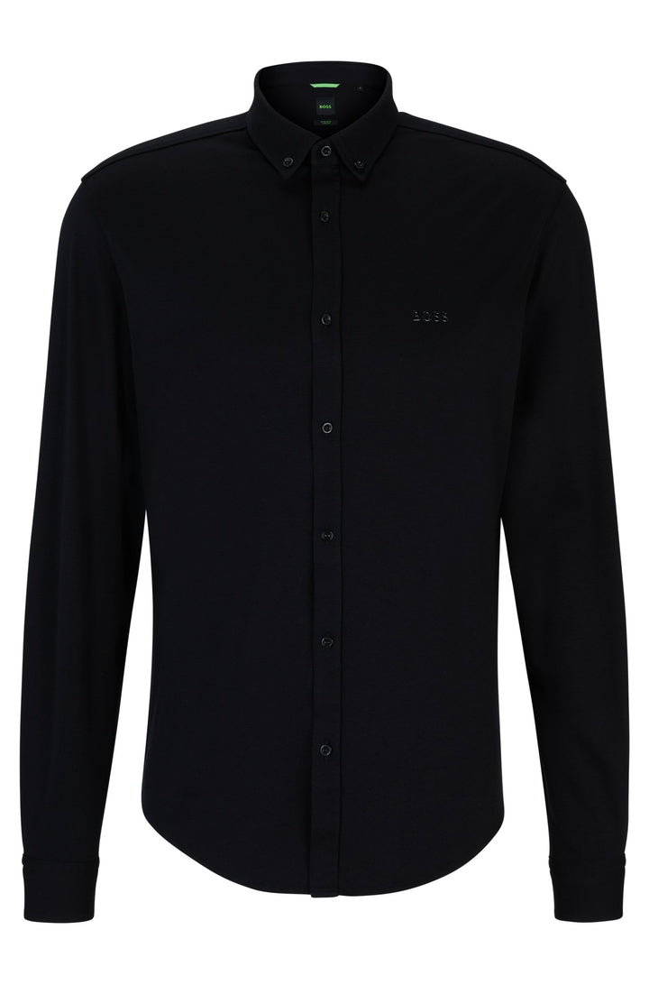 BOSS Regular Fit Casual Shirts in Cotton - BIADO_R 10233753 10-50497486- Concorde Fashion#color_black-002