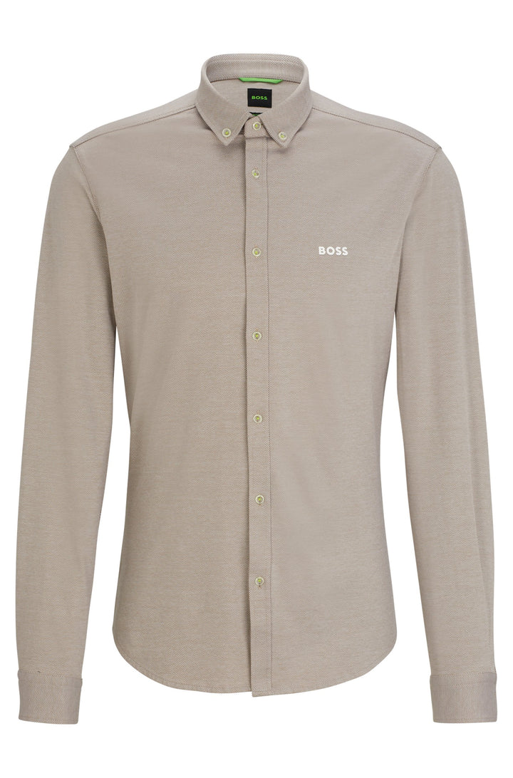 BOSS Regular Fit Casual Shirts in Cotton - BIADO_R 10233753 10-50497486- Concorde Fashion#color_green-334