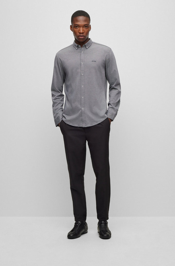 BOSS Regular Fit Casual Shirts in Cotton - BIADO_R 10233753 10-50497486- Concorde Fashion#color_navy-411