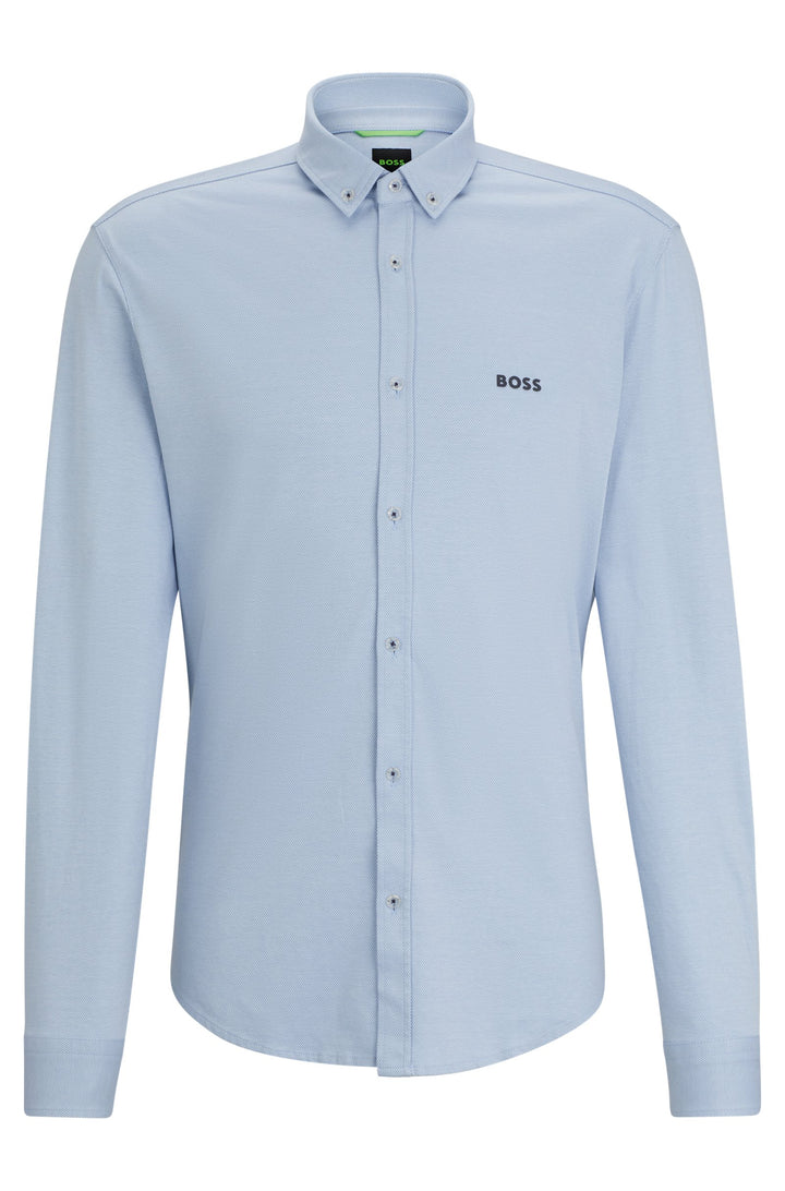 BOSS Regular Fit Casual Shirts in Cotton - BIADO_R 10233753 10-50497486- Concorde Fashion#color_blue-498