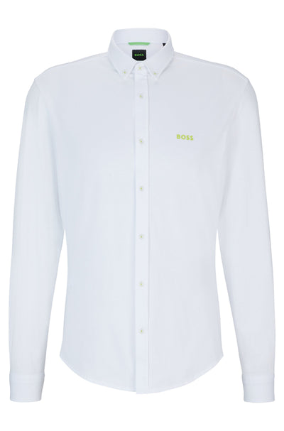 BOSS Regular Fit Casual Shirts in Cotton - BIADO_R 10233753 10-50497486- Concorde Fashion#color_white-100