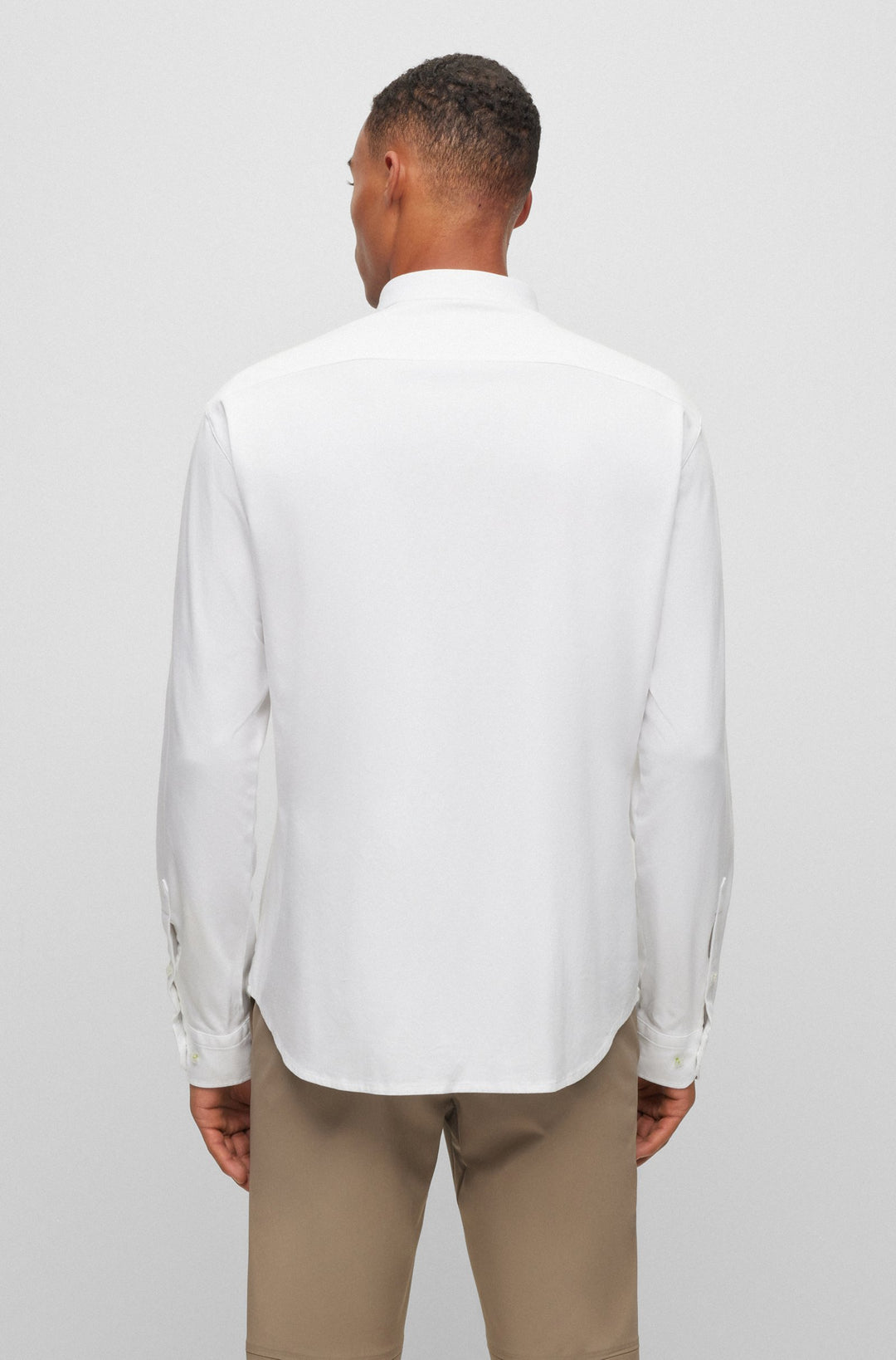 BOSS Regular Fit Casual Shirts in Cotton - BIADO_R 10233753 10-50497486- Concorde Fashion#color_white-100