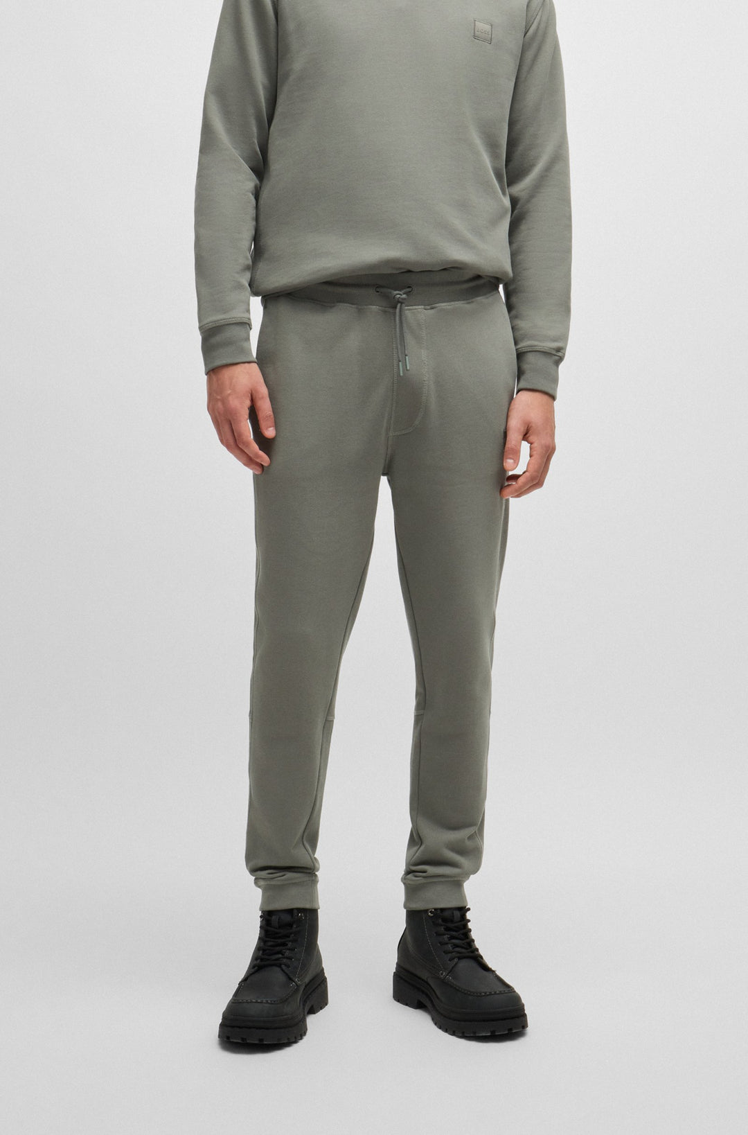 BOSS Jogging Pants Regular Fit in Cotton - SESTART 10234591 02-50509303- Concorde Fashion#color_grey-076