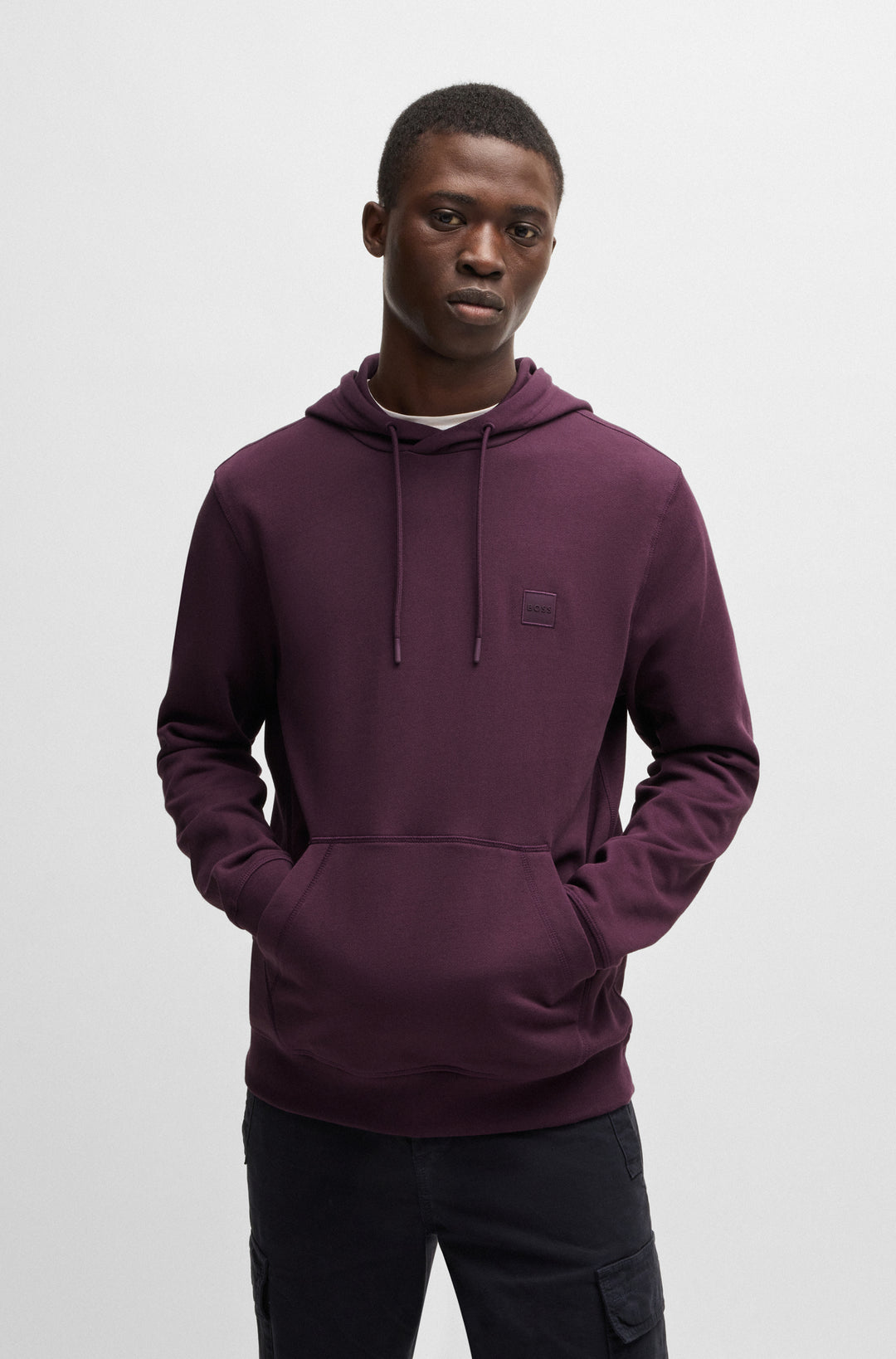 BOSS Hoodies Regular Fit in Cotton - WETALK 10234591 02-50509314- Concorde Fashion#color_purple-543