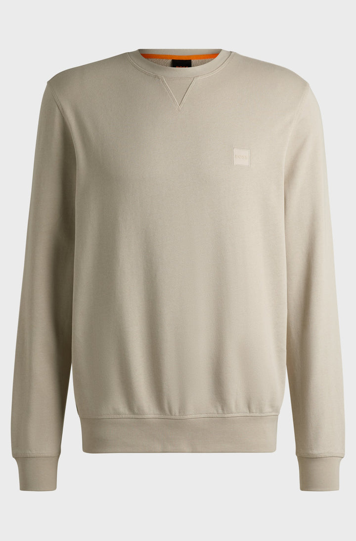 BOSS Sweatshirts Relaxed Fit in Cotton - WESTART 10234591 02-50509323- Concorde Fashion#color_beige-271