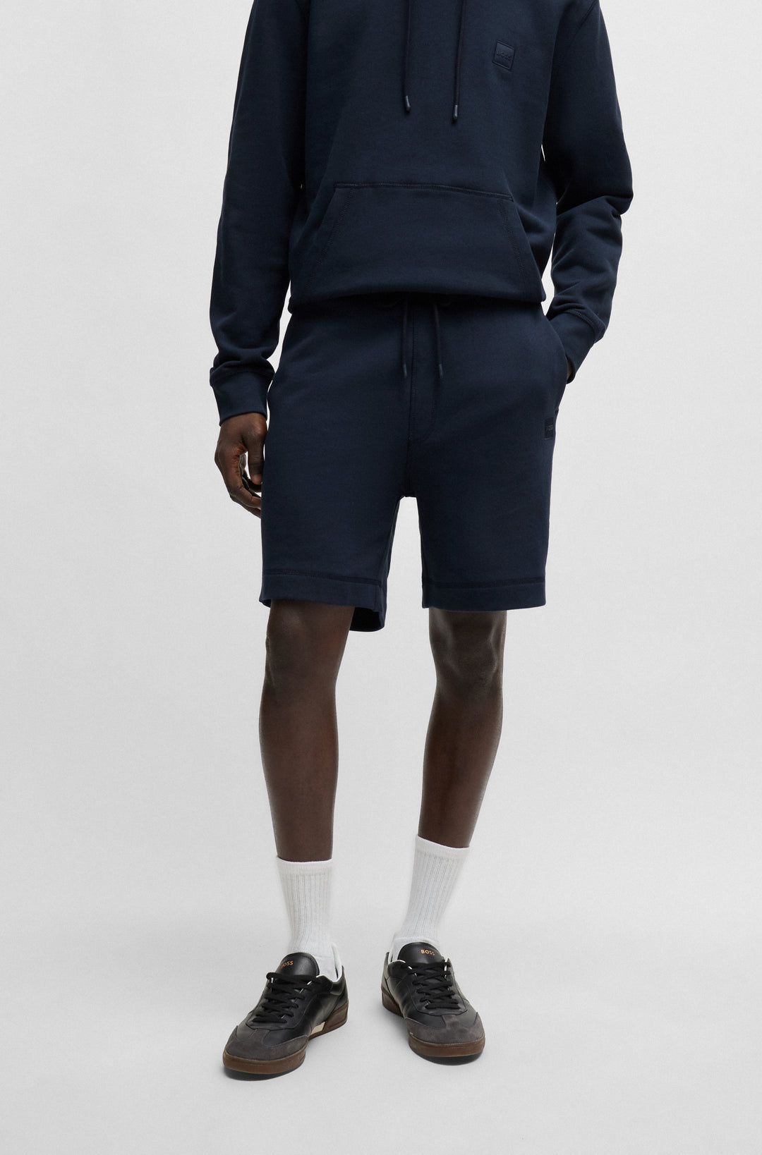 BOSS Shorts Regular Fit in Cotton - SEWALK 10234591 02-50511726- Concorde Fashion#color_navy-404