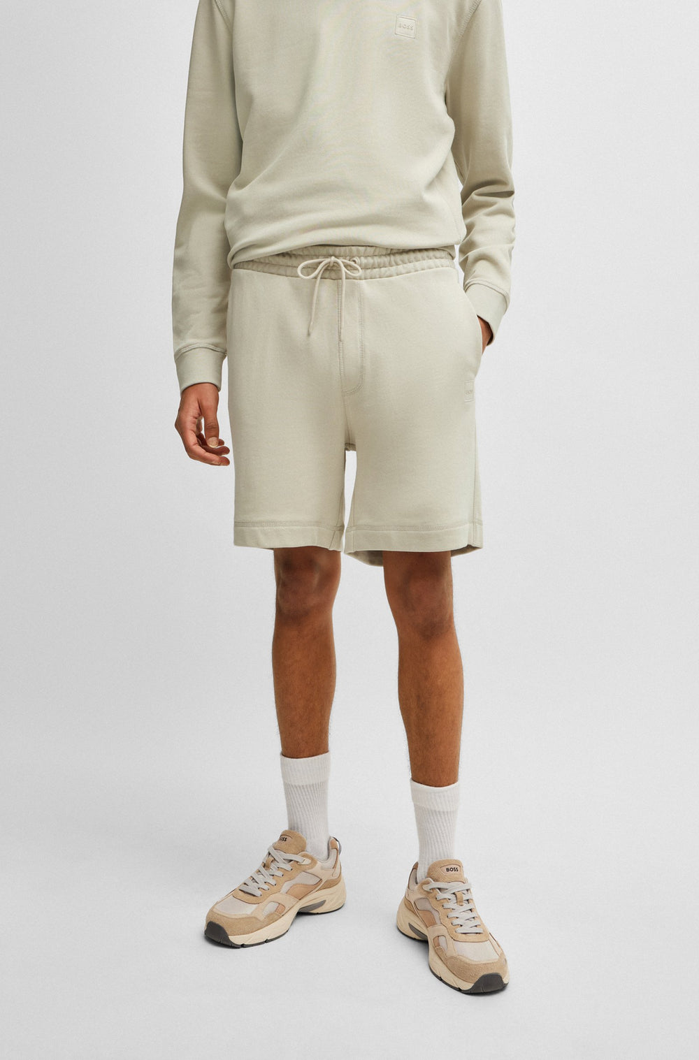 BOSS Shorts Regular Fit in Cotton - SEWALK 10234591 02-50511726- Concorde Fashion#color_beige-271