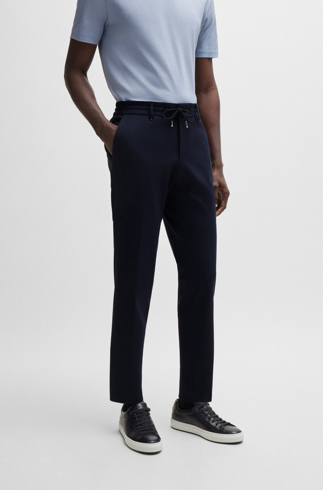 BOSS Trousers Slim Fit in Viscose Mix - C-GENIUS-J-RDS-243 10234615 01-50521643- Concorde Fashion#color_navy-404