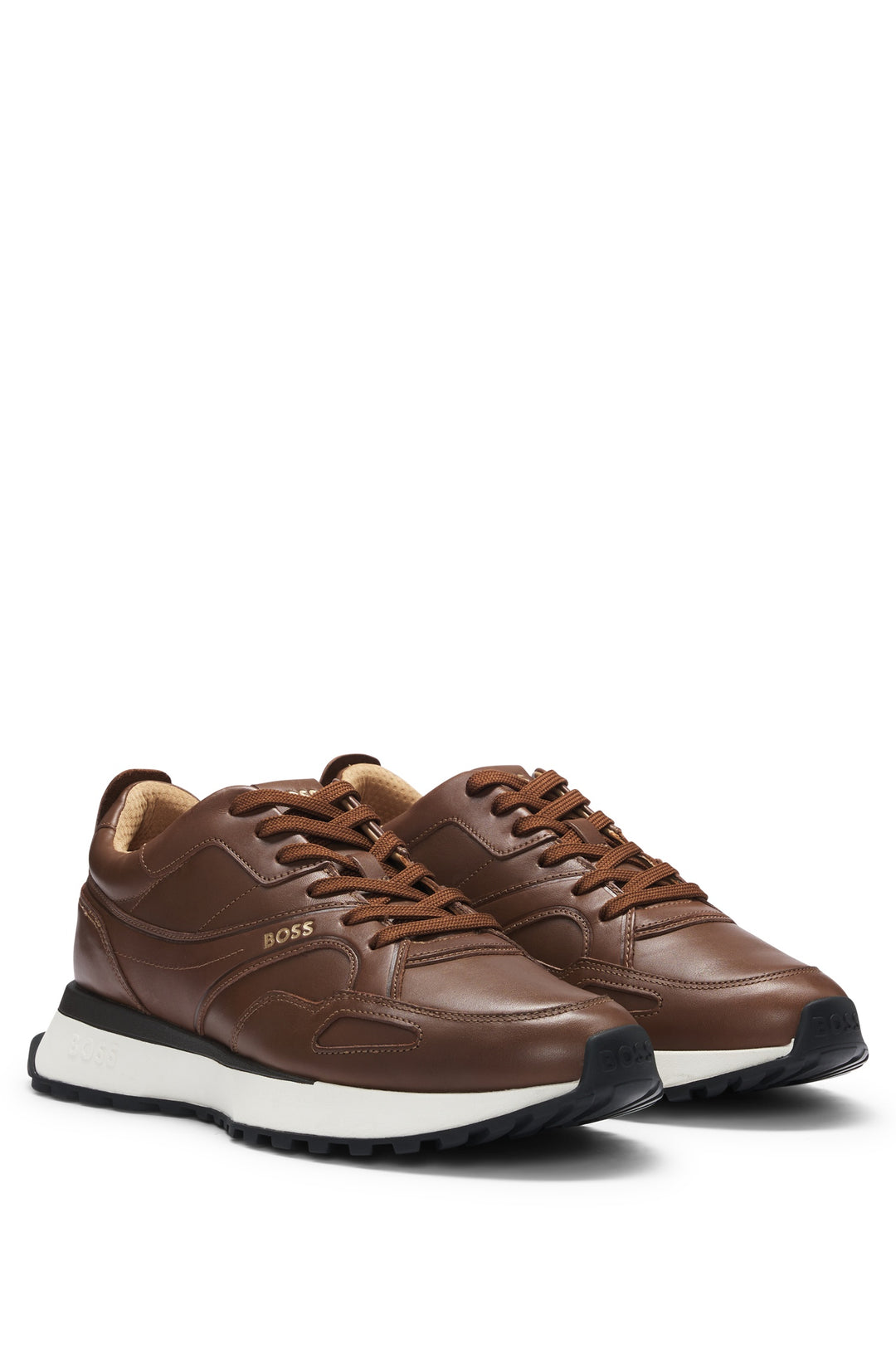 BOSS Sneakers  in Leather - JONAH_RUNN_BU 10235244 01-50536486- Concorde Fashion#color_brown-210