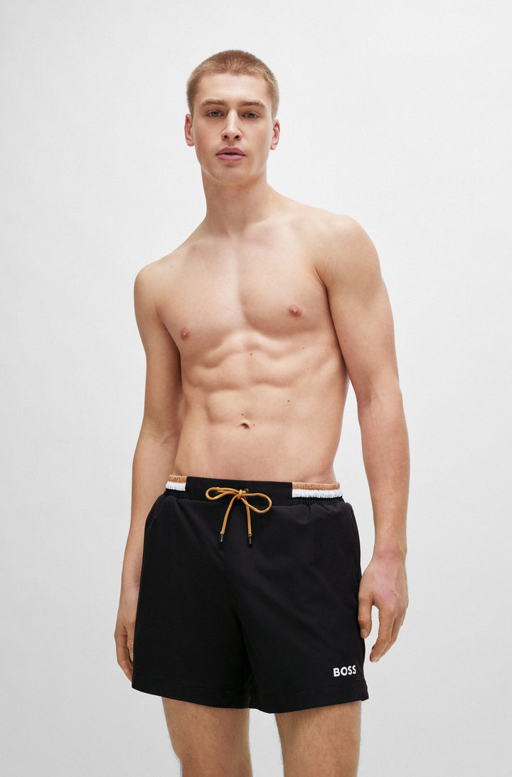 BOSS Regular Fit Shorts in Polyester - ATOLL 10236023 01-50469324- Concorde Fashion#color_black-001