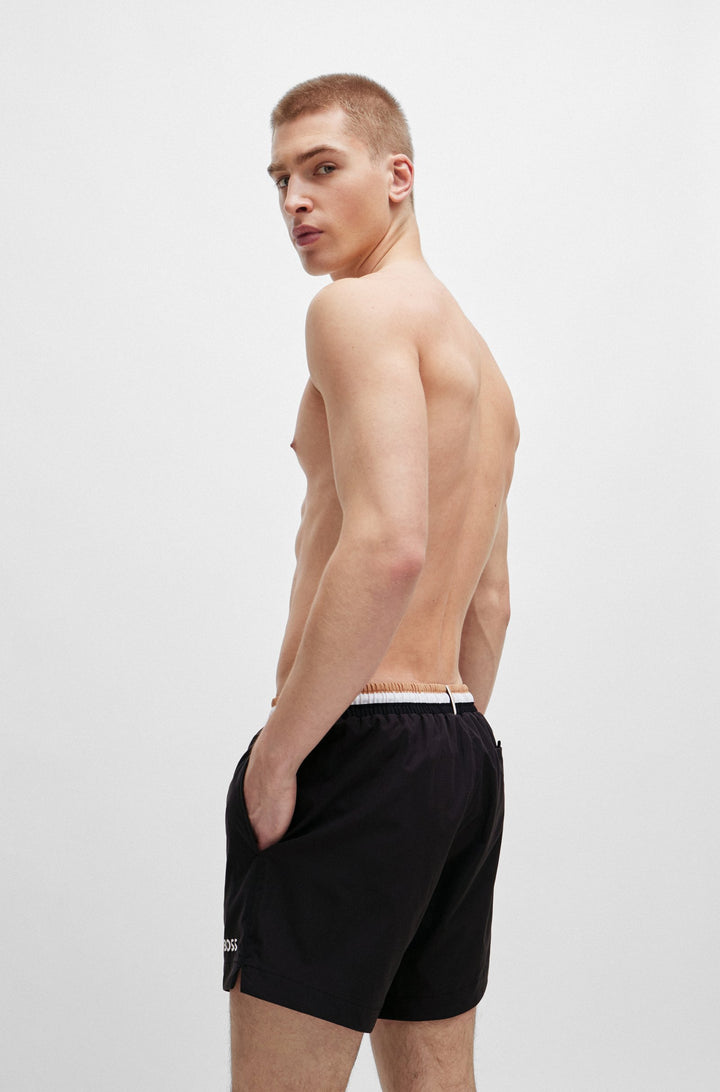 BOSS Regular Fit Shorts in Polyester - ATOLL 10236023 01-50469324- Concorde Fashion#color_black-001