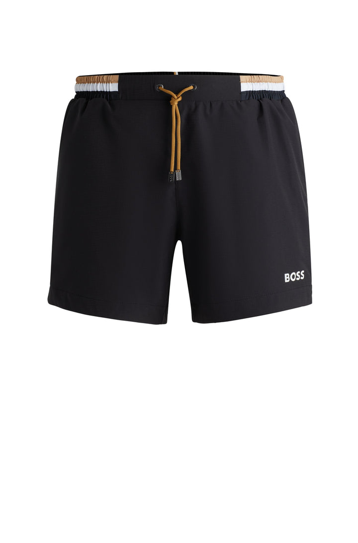 BOSS Regular Fit Shorts in Polyester - ATOLL 10236023 01-50469324- Concorde Fashion#color_black-001