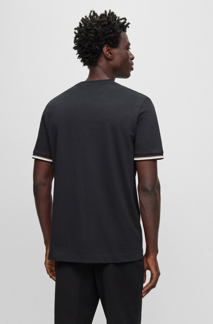 BOSS Regular Fit T-Shirts in Cotton - THOMPSON 04 10236129 01-50501097- Concorde Fashion#color_black-001