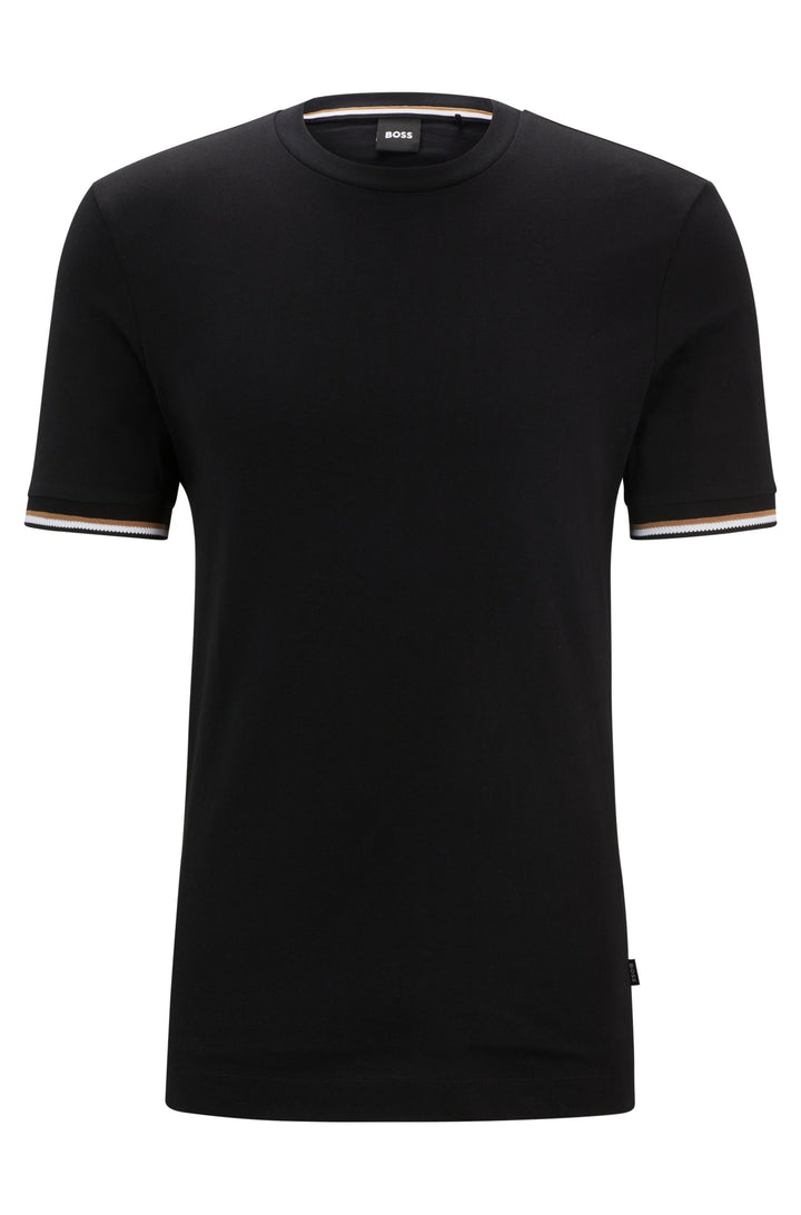 BOSS Regular Fit T-Shirts in Cotton - THOMPSON 04 10236129 01-50501097- Concorde Fashion#color_black-001