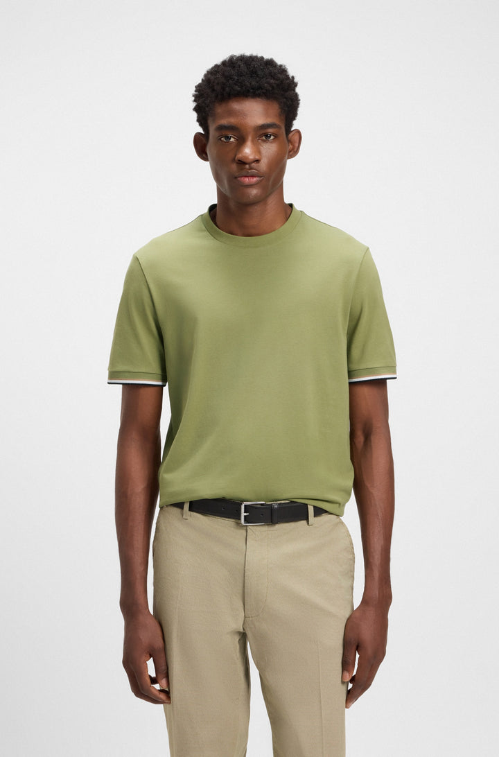 BOSS T-Shirts Regular Fit in Cotton - THOMPSON 04 10236129 01-50501097- Concorde Fashion#color_green-311