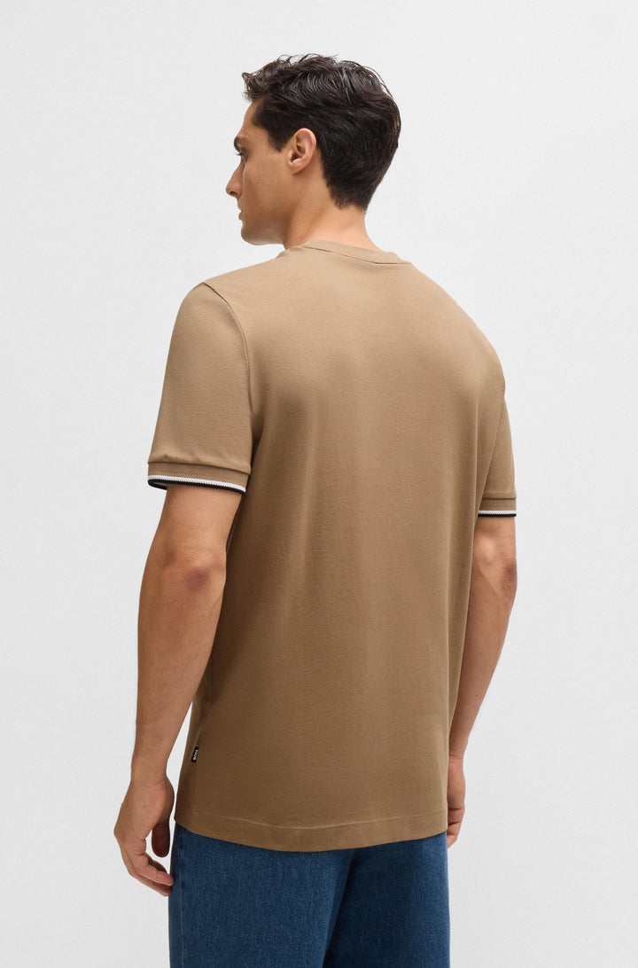 BOSS T-Shirts Regular Fit in Cotton - THOMPSON 04 10236129 01-50501097- Concorde Fashion#color_beige-282