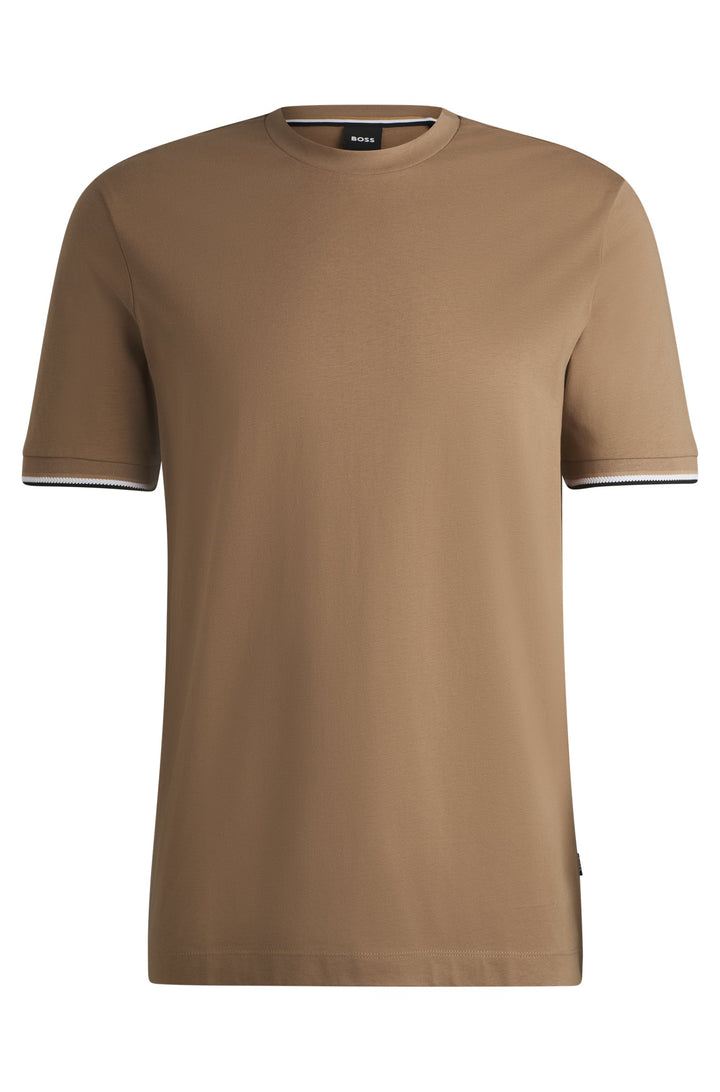 BOSS T-Shirts Regular Fit in Cotton - THOMPSON 04 10236129 01-50501097- Concorde Fashion#color_beige-282
