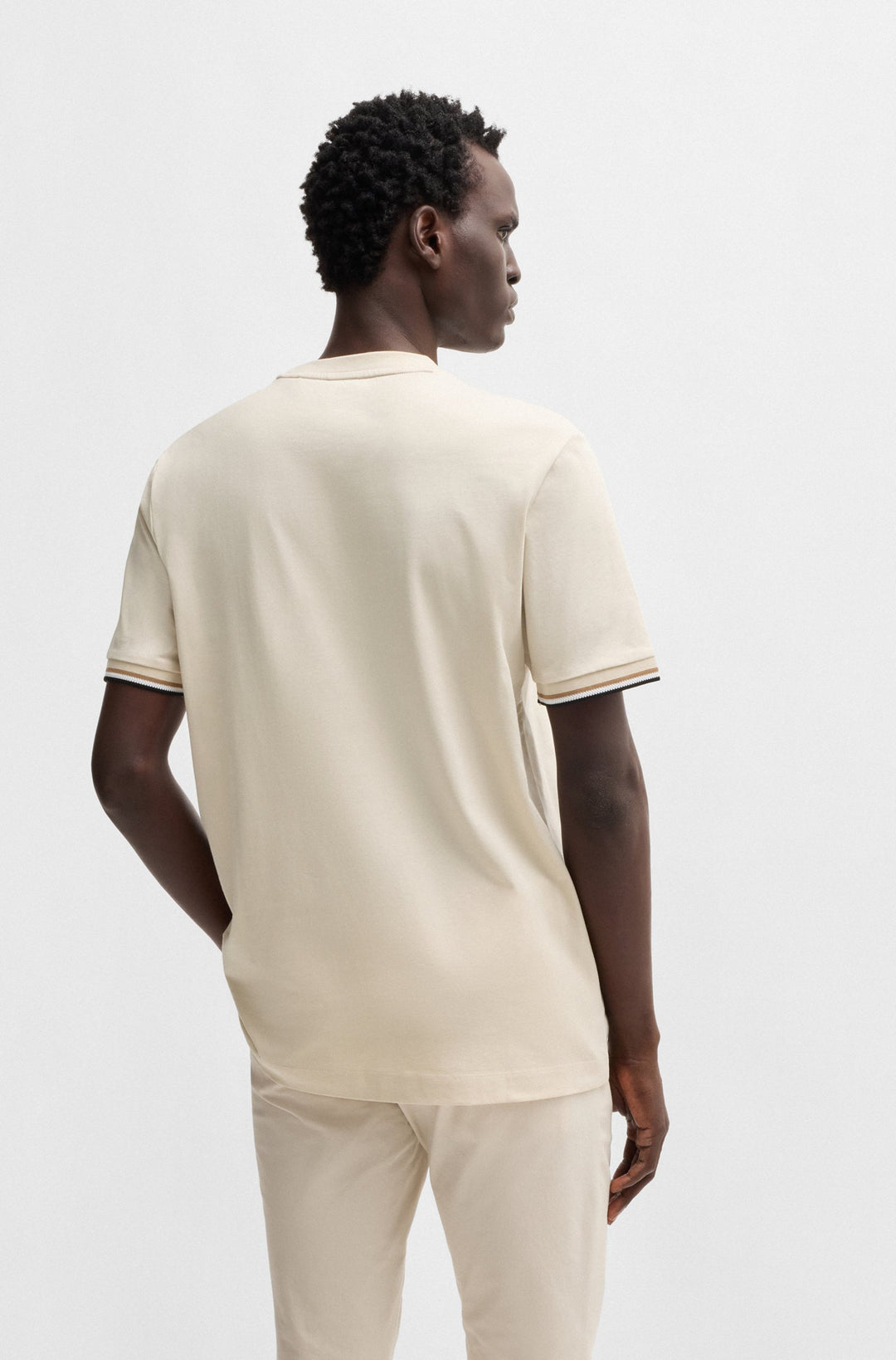 BOSS Regular Fit T-Shirts in Cotton - THOMPSON 04 10236129 01-50501097- Concorde Fashion#color_white-131