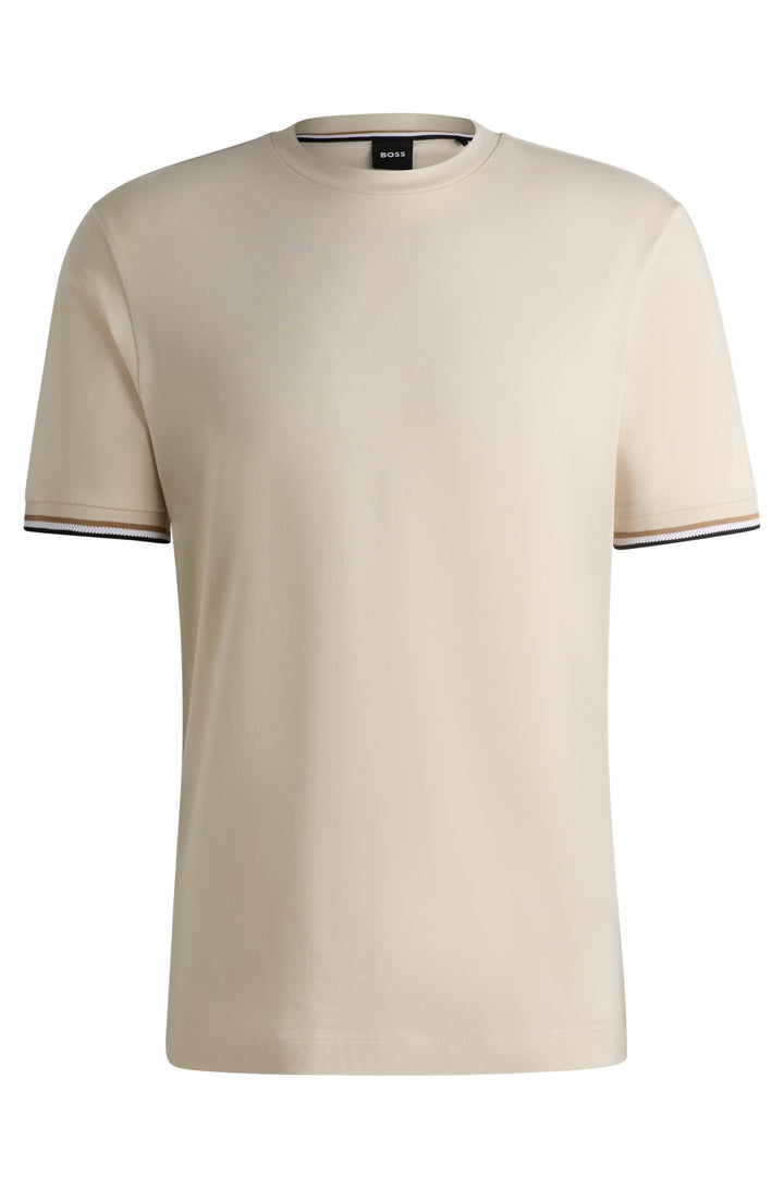 BOSS Regular Fit T-Shirts in Cotton - THOMPSON 04 10236129 01-50501097- Concorde Fashion#color_white-131