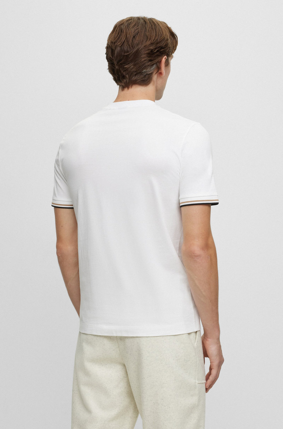 BOSS Regular Fit T-Shirts in Cotton - THOMPSON 04 10236129 01-50501097- Concorde Fashion#color_white-100