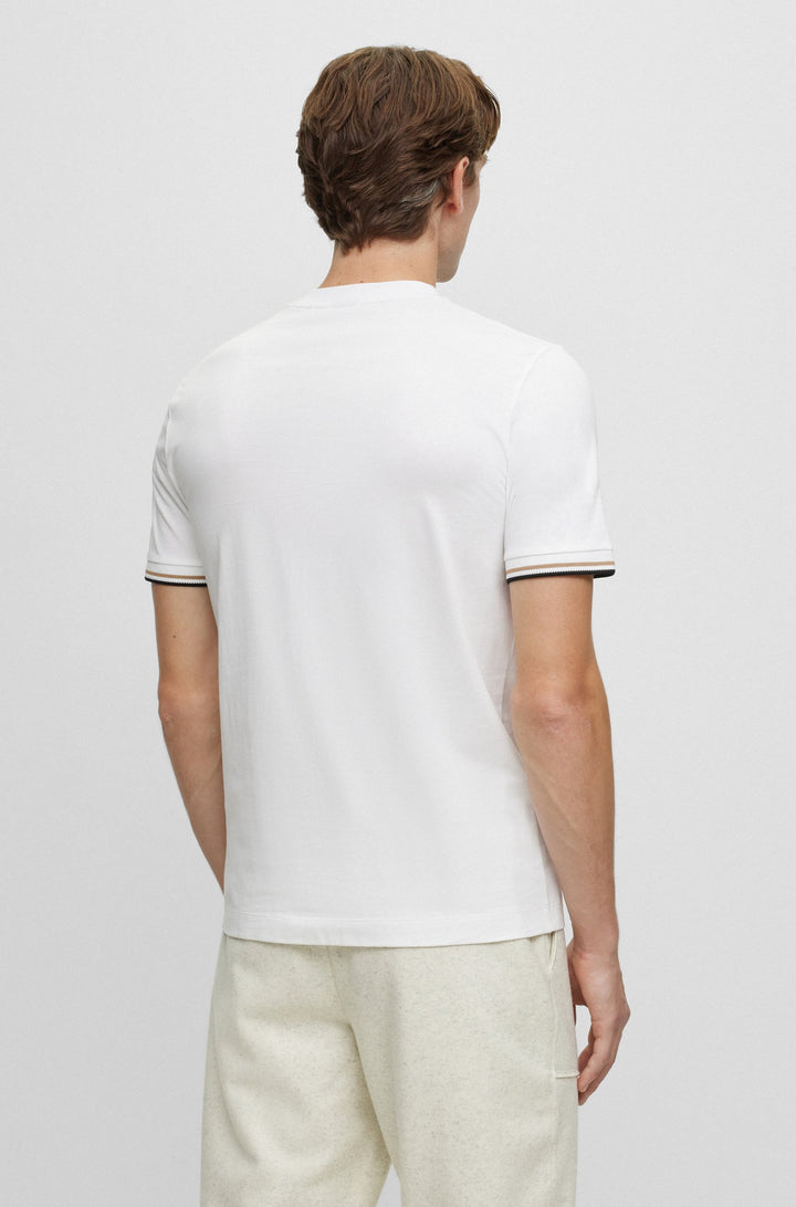 BOSS Regular Fit T-Shirts in Cotton - THOMPSON 04 10236129 01-50501097- Concorde Fashion#color_white-100