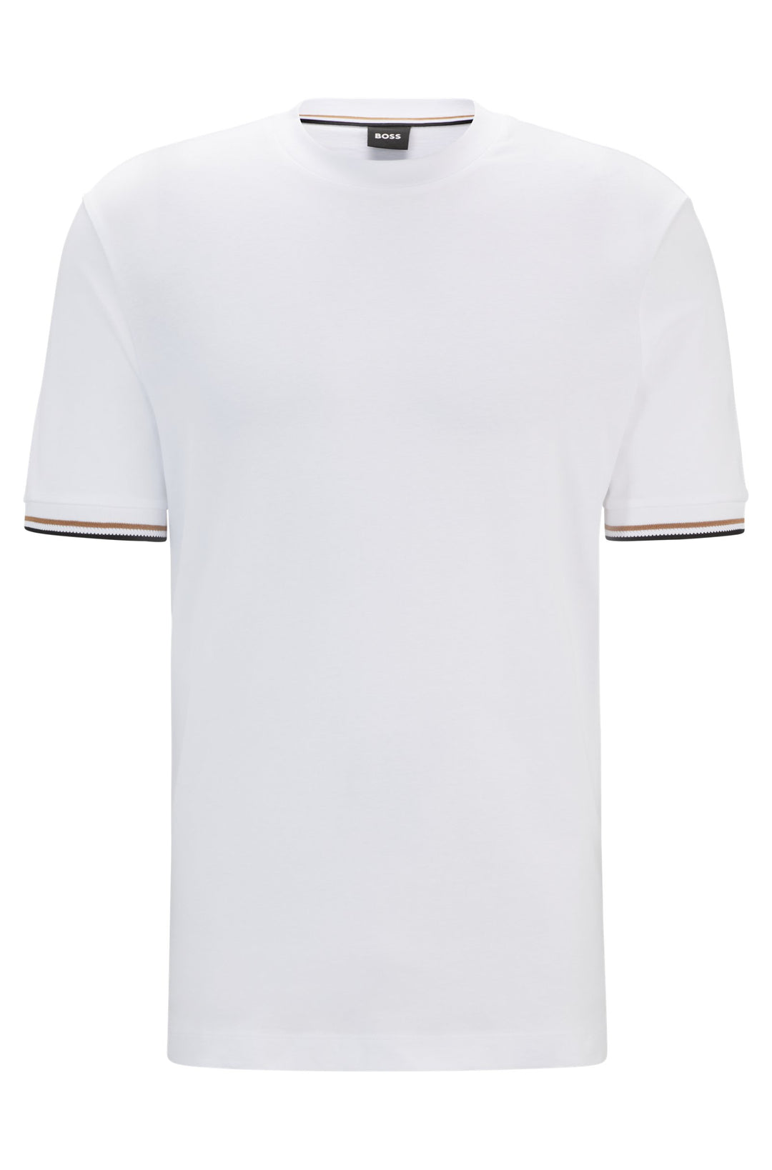 BOSS Regular Fit T-Shirts in Cotton - THOMPSON 04 10236129 01-50501097- Concorde Fashion#color_white-100