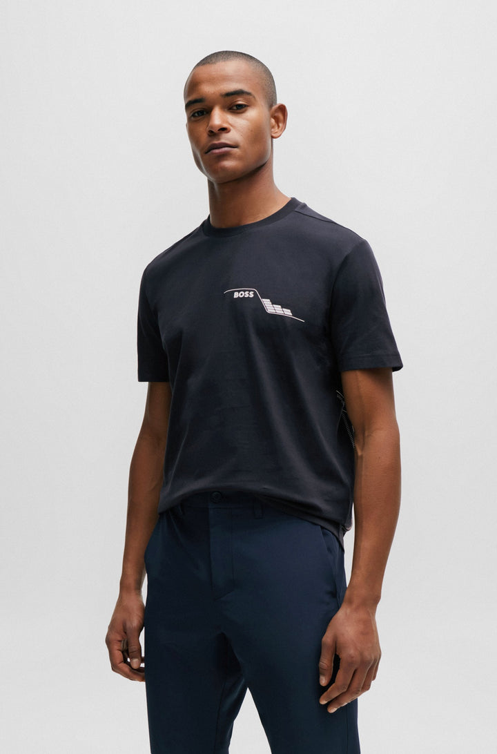 BOSS Regular Fit T-Shirts in Cotton - TEE 3 10236129 01-50506358- Concorde Fashion#color_navy-402